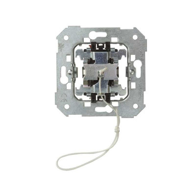 Выключатель кнопочный 1-кл. СП Simon 88 10А 250В безвинтов. зажим со шнуром механизм Simon 75153-39