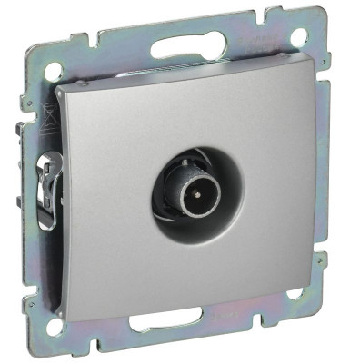 Розетка телевизионная оконечная TV СП Valena 10дБ 2400МГц механизм алюм. IEK 770130