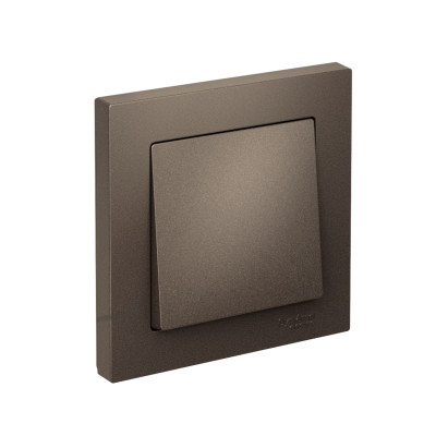 Выключатель 1-кл. СП AtlasDesign 10А IP20 (сх. 1) 10AX в сборе мокко SE ATN000612