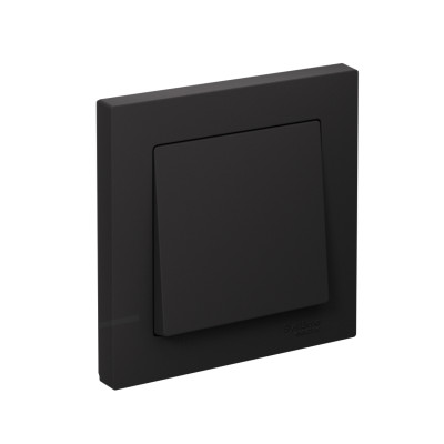 Выключатель 1-кл. СП AtlasDesign 10А IP20 (сх. 1) 10AX в сборе карбон SE ATN001012