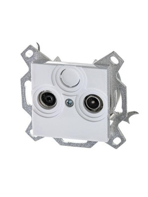 Розетка TV-R Levit проходная 7дБ бел. ABB 2CHH083607A6003