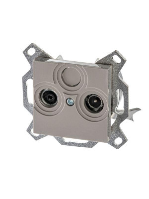 Розетка TV-R Levit проходная 7дБ кофе макиато ABB 2CHH083607A6018