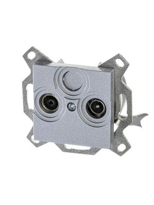 Розетка TV-R Levit проходная 7дБ серебр. ABB 2CHH083607A6070