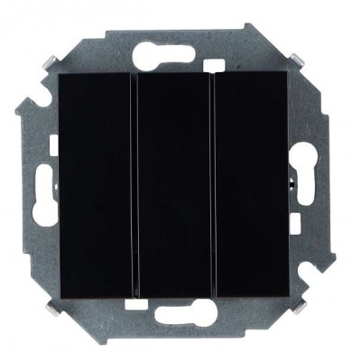 Механизм выключателя 3-кл. СП Simon15 10А IP20 250В винт. зажим черн. Simon 1591391-032