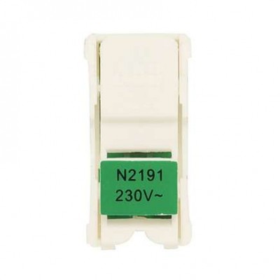 Блок светодиодной подсветки для 1п выкл. и кнопок цоколя зел. ABB 2CLA219100N1001