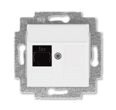 Розетка компьютерная Levit RJ45 кат.5E с заглушкой бел. ABB 2CHH295117A6003