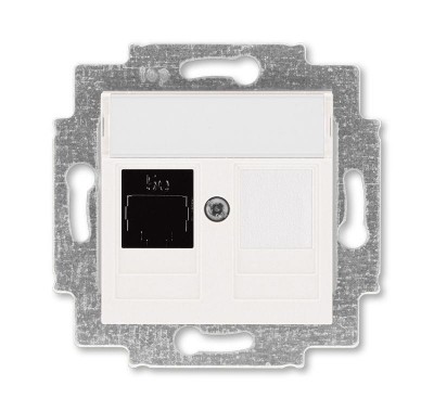 Розетка компьютерная Levit RJ45 кат.5E с заглушкой жемчуж. ABB 2CHH295117A6068