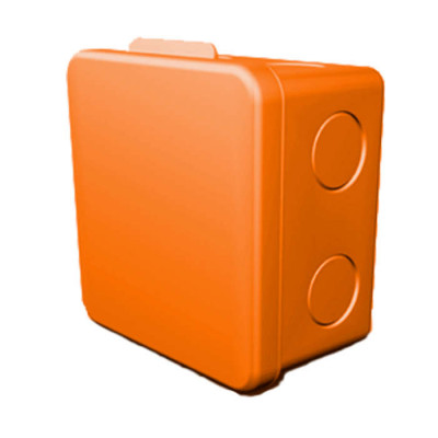 Коробка распределительная ОП 100х100х55мм IP54 без отверстий негорюч. оранж. ГУСИ С3В100 Нг Евро