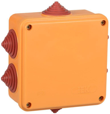 Коробка распаячная огнестойкая ПС 100х100х50 4P 10кв.мм IP55 6 вводов IEK UKF30-100-100-050-4-10-09
