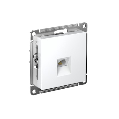 Розетка телефонная 1-м СП AtlasDesign RJ11 механизм бел. SE ATN000181