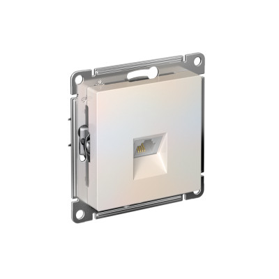 Розетка телефонная 1-м СП AtlasDesign RJ11 механизм жемчуж. SE ATN000481