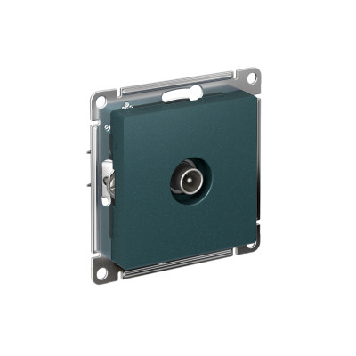 Розетка телевизионная TV AtlasDesign коннектор механизм изумруд SE ATN000893