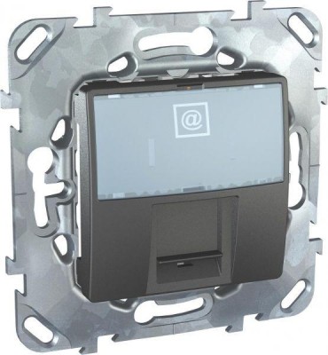 Розетка компьютерная СП Unica Top 1мод. RJ45 CAT.6 с полем для надписи SchE MGU5.425.12ZD