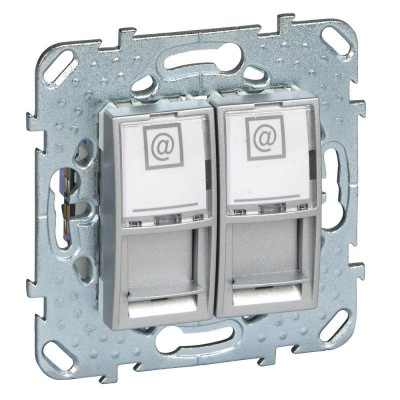 Механизм розетки компьютерной 2-м СП Unica Top RJ45 кат.5E алюм. SchE MGU5.2020.30ZD