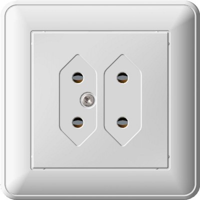 Розетка 2-м СП W59 6А IP20 под пл. вил. бел. SchE RS6-253-18