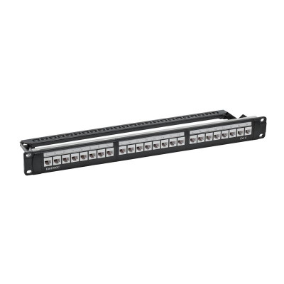 Патч-панель 19дюйм 1UCAT6 24 модуля RJ45 неэкранированная DKC RN6PPU24