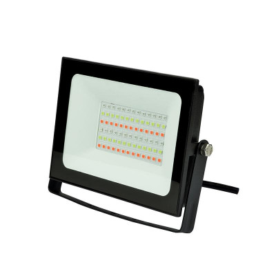 Прожектор светодиодный ULF-F60-30W/RGB IP65 200-240В BLACK мультиколор пульт ДУ (в/к) черн. Uniel UL-00007122