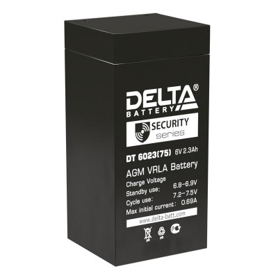 Аккумулятор ОПС 6В 2.3А.ч Delta DT 6023 (75)