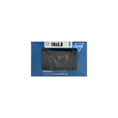 Саморез гипсокартон-дерево 3.8х19 (коробка) (уп.200шт) Tech-Krep/Zitar 102119