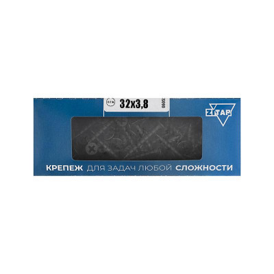 Саморез гипсокартон-дерево 3.8х32 (коробка) (уп.200шт) Tech-Krep/Zitar 102121