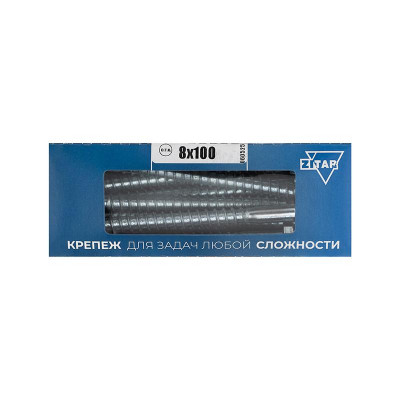 Болт сантехнический 8х100 DIN 571 оцинк. (коробка) (уп.20шт) Tech-Krep/Zitar 126559
