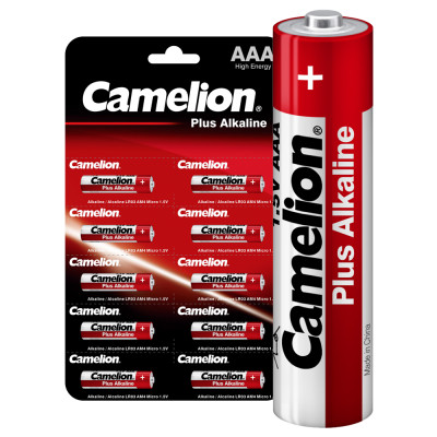 Элемент питания алкалиновый AAA/LR03 1.5В Plus Alkaline LR03-BP1х10P (блист.10шт) Camelion 14136