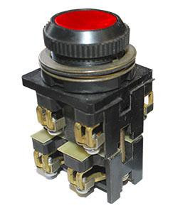 Выключатель кнопочный ВК30-10-11110-40 У2 1з+1р цилиндр IP40 10А 660В красн. Электротехник ET053186