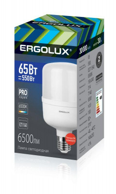 Лампа светодиодная LED-HW-65W-E40-6K PRO 65Вт 6500К холод. бел. E27/E40 150-270В Ergolux 14330