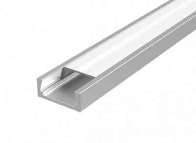 Профиль алюминиевый для LED ленты 24х11мм (макс. шир. ленты 10мм) накладной с рассеив. (дл.2м) опал VARTON V4-R0-70.0001.KIT-0201