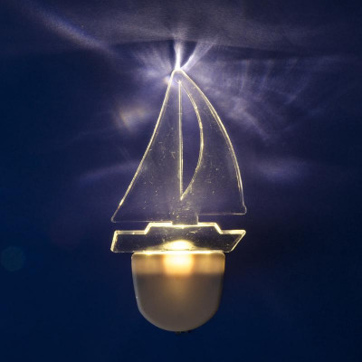 Светильник-ночник DTL-315 Кораблик/White без выкл. тип свечения-бел. Uniel UL-00007051
