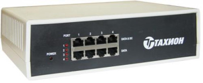 Инжектор 4-х канальный для питания по сети Ethernet IР-камер или другого оборудования поддерживающего стандарты технологии PoE IEEE 802.3af IEEE 802.3at PoE-24-I Тахион 40022