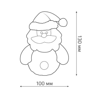 Фигура светодиодная декоративная Holiday Дед Мороз 0.1Вт два цвета IP20 GAUSS HL001
