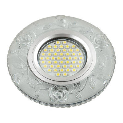 Светильник DLS-L150 GU5.3 GLASSY/CLEAR GU5.3 встраив. доп. светодиод. подсветка 3Вт без лампы стекло Fametto UL-00003905