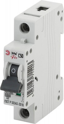 Выключатель автоматический модульный 1п C 50А ВА47-100 Pro NO-901-34 ЭРА Б0031795