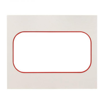 Рамка для розетки 2-м Стокгольм бел. с линией цвета красн. PROxima EKF EYM-G-304-20