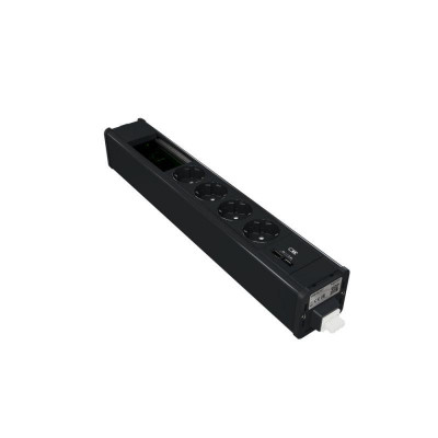 Блок Unica System+ 4хРозетка (2К+З) + 2хUSB A/C + место (45х90) под VDI антрацит SchE INS44257