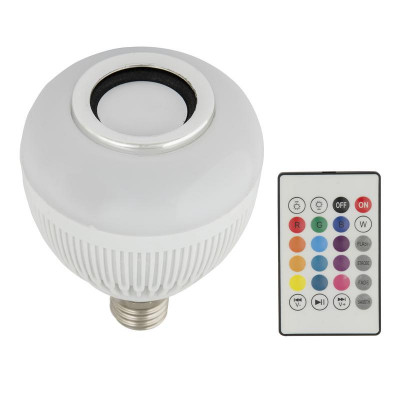 Светильник светодиодный ULI-Q340 8W/RGB/E27 WHITE Диско с динамиком и Bluetooth 220В бел. Volpe UL-00007709