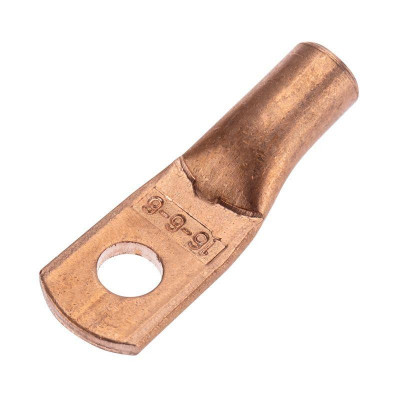 Наконечник медный ТМ 16-6-6 (16кв.мм - d6мм) (уп.100шт) Rexant 07-5310-2