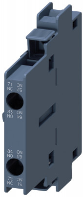 Блок дополнительных контактов 1НO+1НЗ D IN EN50005 боковой 17.5мм 2п винт. клеммы размер S0..S3 для пускателей Siemens 3RH19211EA11