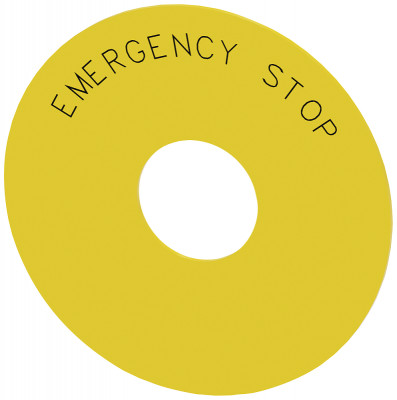Подложка для кнопок аварийной остановки самоклеящаяся наружн. d75мм d отверст. 23мм желт. Siemens 3SU19000BC310DA0