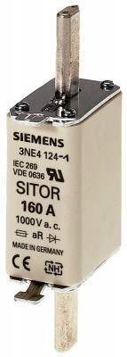 Вставка плавкая SITOR 63А AC 1000В DIN43620 типоразмер 0 Siemens 3NE4118