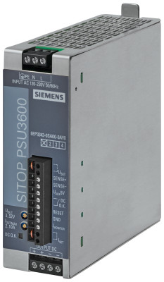 Блок питания стабилизированный SITOP PSU3600 flexi вход: ~100-230В выход: 3-52В/10А 120Вт Siemens 6EP33430SA000AY0