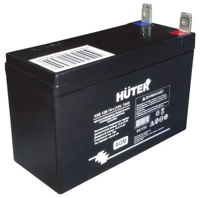 Батарея аккумуляторная АКБ 12В 7А.ч для бензин. генераторов с электрич. запуском HUTER 64/1/54