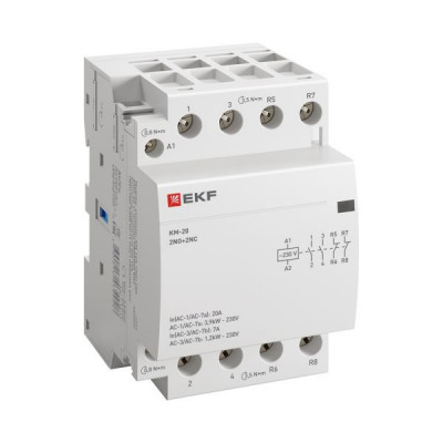 Контактор модульный КМ 20А 2NО+2NC (3 мод.) PROxima EKF km-3-20-22