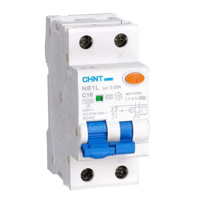 Выключатель автоматический дифференциального тока 1п+N C 25А 300мА тип AC 10кА NB1L (36мм) (R) CHINT 203141