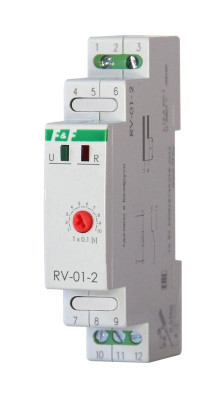 Реле времени RV-01-2 с задержкой вкл. 1 модуль 230В 16А 1NO/NC монтаж на DIN-рейке F&F EA02.001.038
