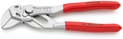 Клещи переставные-гаечный ключ 23мм (7/8дюйм) L-125мм Cr-V хром. обливные рукоятки Knipex KN-8603125