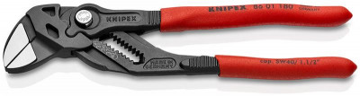 Клещи переставные-гаечный ключ 40мм (1 1/2дюйм) L-180мм Cr-V обливные рукоятки сер. Knipex KN-8601180