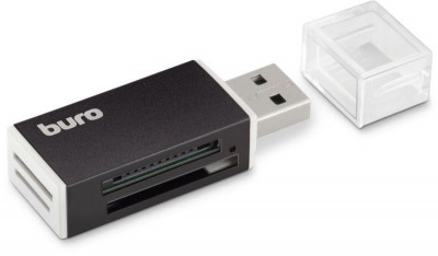 Устройство чтения карт памяти USB2.0 BU-CR-3104 черн. BU-CR-3104 BURO 1001429