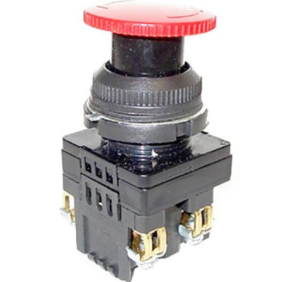 Выключатель кнопочный КЕ-141 У2 исп.1 2з гриб с фиксацией IP54 10А 660В красн. Электротехник ET529341